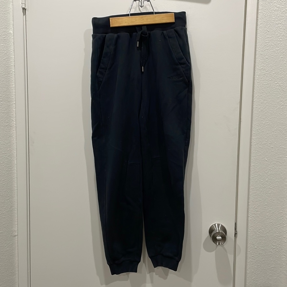 Slim fit size small black adidas joggers